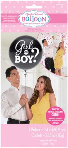 He or She Gender Reveal Balloon - Girl - Click Image to Close